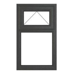 Crystal  Top Opening Clear Triple-Glazed Casement Anthracite on White uPVC Window 905mm x 1040mm