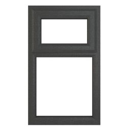 Crystal  Top Opening Clear Triple-Glazed Casement Anthracite on White uPVC Window 905mm x 1040mm