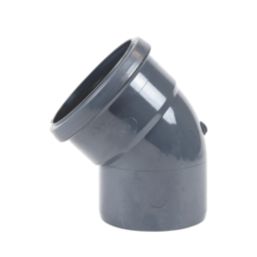 FloPlast  Push-Fit 135° Single Socket Pipe Bend Anthracite Grey 110mm