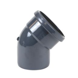 FloPlast  Push-Fit 135° Single Socket Pipe Bend Anthracite Grey 110mm