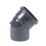 FloPlast  Push-Fit 135° Single Socket Pipe Bend Anthracite Grey 110mm