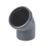FloPlast  Push-Fit 135° Single Socket Pipe Bend Anthracite Grey 110mm
