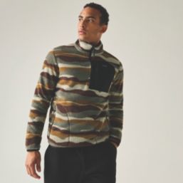 Regatta Frankie Borg Half Zip Fleece Ground Coffee Mountain Range  3X Large 49-51" Chest