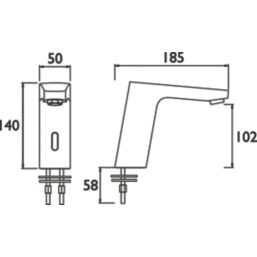 Bristan  Chrome  140mm Sensor Mono Basin Mixer Tap