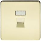 Knightsbridge  1-Gang RJ45 Ethernet Socket Polished Brass