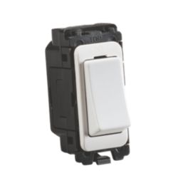 Knightsbridge Curved Edge 20AX Grid SP Control Switch White