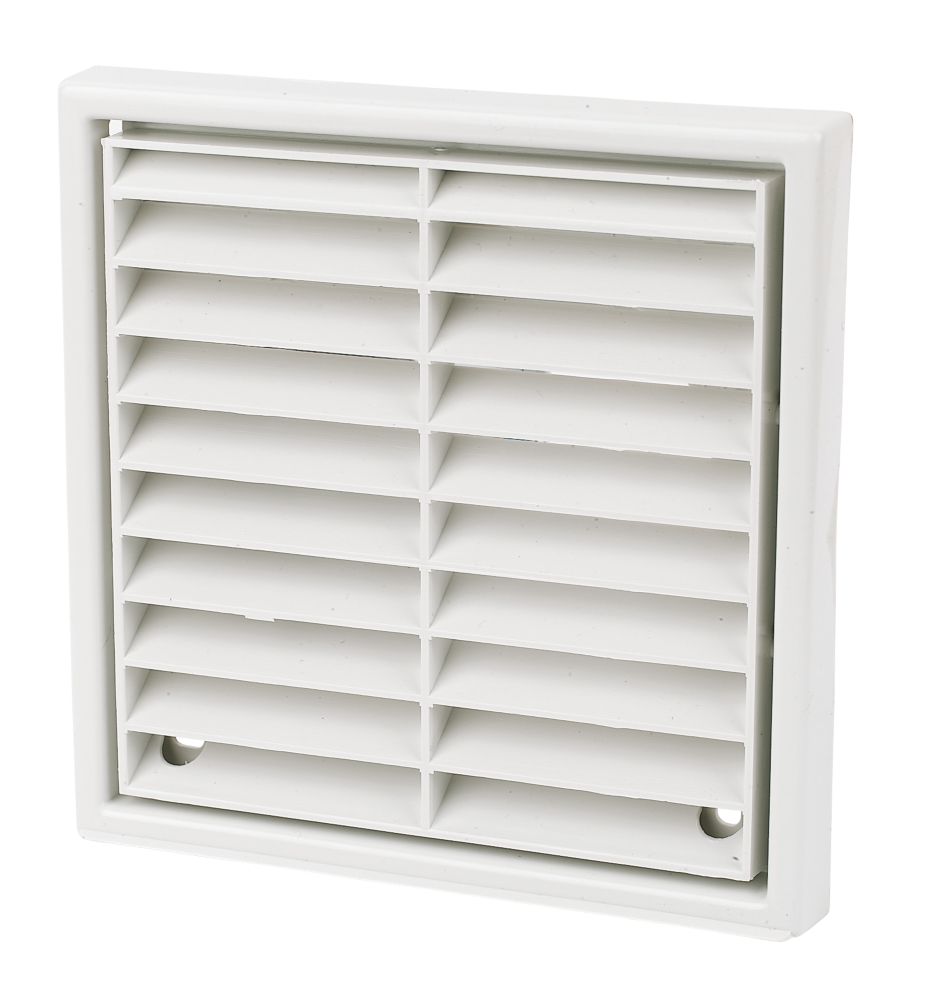 Manrose Fixed Louvre Vent White 100mm x 100mm