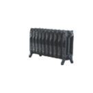 Arroll 470mm x 834mm 3070BTU Black / Silver Cast Iron 3 Column Radiator
