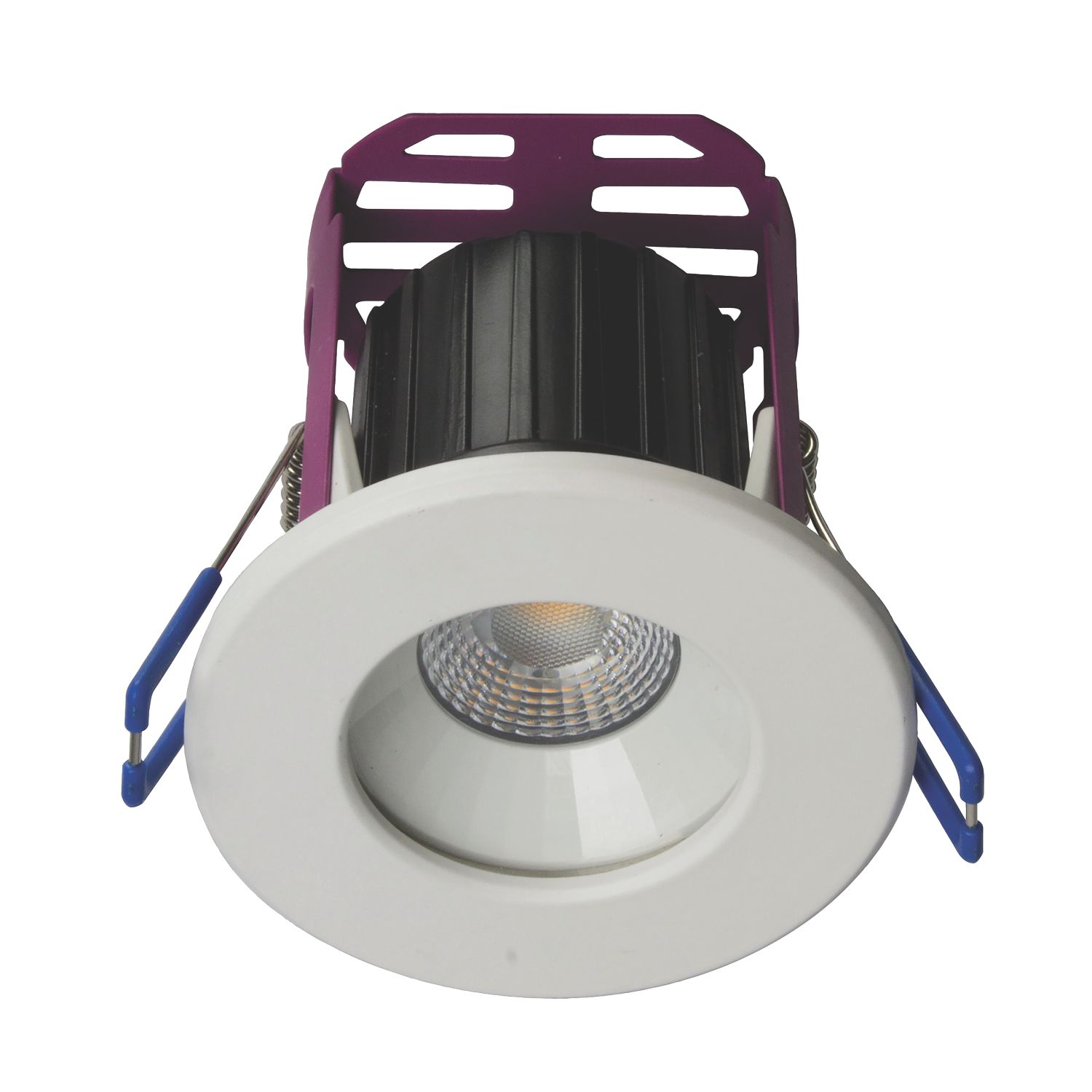 Robus Ramada Fixed Fire Rated LED Downlight White / Brushed Chrome 7W 590lm (1449X)