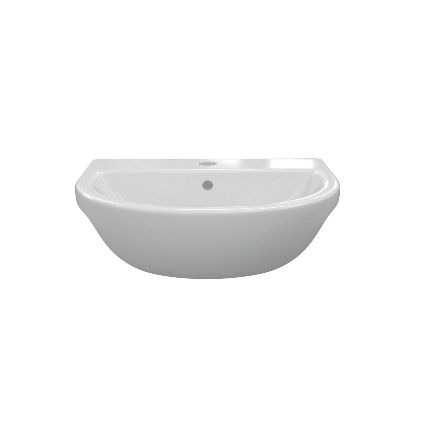 Texas Semi-Recessed Basin 1 Tap Hole 500mm (144AE)