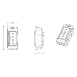 Knightsbridge  13A Grid Fused Spur Matt Black