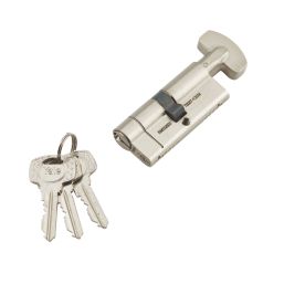 Yale Fire Rated 1 Star 6-Pin Thumbturn Euro Cylinder 35-35 (70mm) Satin Nickel