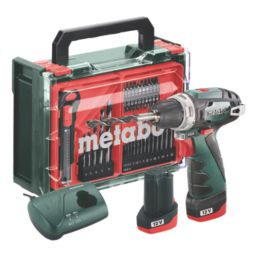 Metabo PowerMaxx BS Basic Set (600080710) 12V 2 x 2.0Ah Li-Ion LiPOWER  Cordless Drill Driver & 41 Accessories