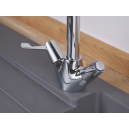 Bristan Value Monobloc Kitchen Sink Mixer Taps Chrome-Plated 1 Pair