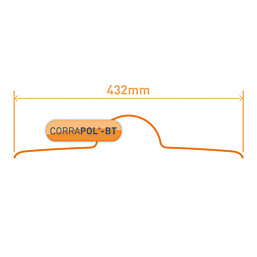 Corrapol-BT  Corrugated Bitumen Ridge Black 950mm x 420mm