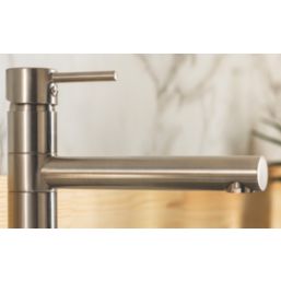Streame by Abode Tower Top Single Lever Mono Mixer Kitchen Tap Brushed Nickel
