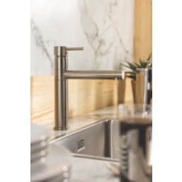 Streame by Abode Tower Top Single Lever Mono Mixer Kitchen Tap Brushed Nickel