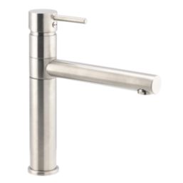 Streame by Abode Tower Top Single Lever Mono Mixer Kitchen Tap Brushed Nickel
