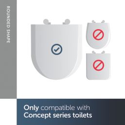 Ideal Standard Concept Soft-Close with Quick-Release Toilet Seat & Cover Duraplast White