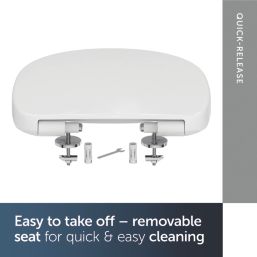 Ideal Standard Concept Soft-Close with Quick-Release Toilet Seat & Cover Duraplast White