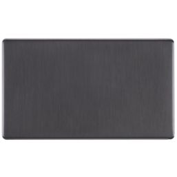 LAP  2-Gang Blanking Plate Slate Grey