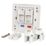 Labgear  1-Gang Double RJ45 Ethernet Socket White with Colour-Matched Inserts