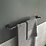 Croydex Epsom Flexi-Fix Towel Rail Black 701mm x 82mm x 54mm