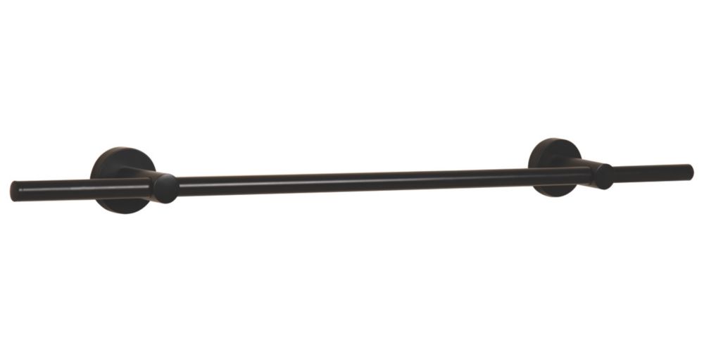 Croydex Epsom Flexi-Fix Towel Rail Black 701mm x 82mm x 54mm