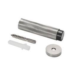 Eclipse Cylindrical Linear Wall Mounted Projection Door Stop 20 x 83mm Satin Stainless Steel