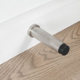 Eclipse Cylindrical Linear Wall Mounted Projection Door Stop 20 x 83mm Satin Stainless Steel