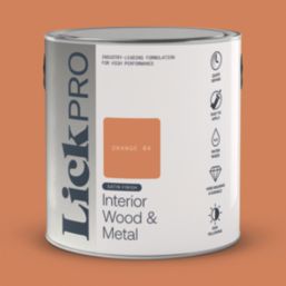 LickPro 2.5Ltr Orange 04 Satin Water-Based Trim Paint