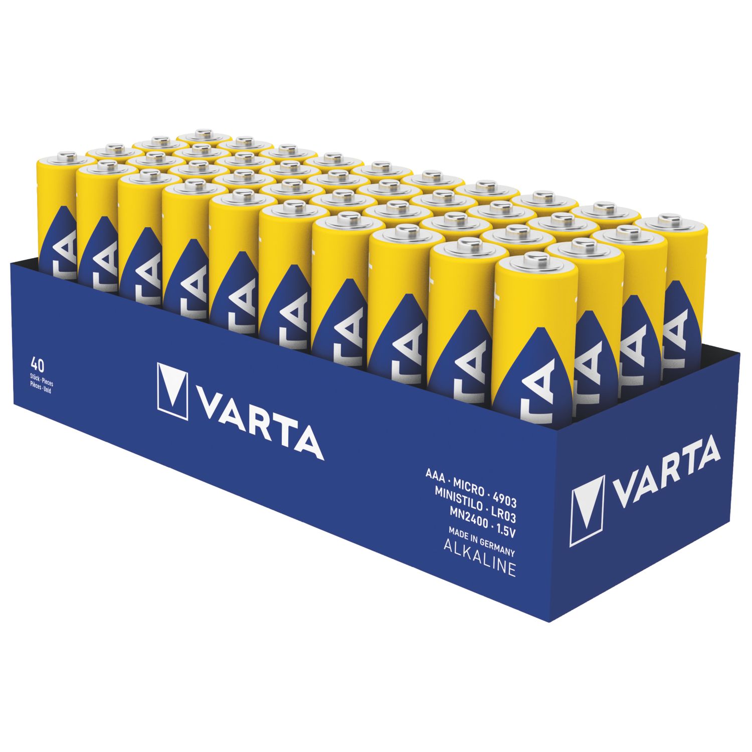 Varta Longlife Power AAA 1.5V Alkaline Batteries 40 Pack (144PH)