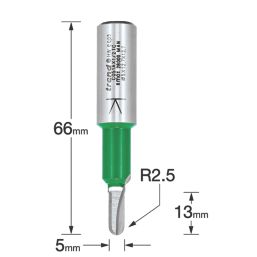 Trend C051AX1/2TC 1/2" Cove Radius Water Drip Channel Cutter 5mm x 13mm