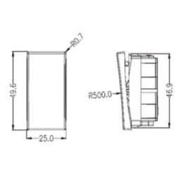 Knightsbridge  20AX 2-Way Modular Light Switch Grey