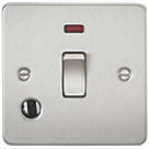 Knightsbridge  20A 1-Gang DP Control Switch & Flex Outlet Brushed Chrome with LED