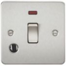 Knightsbridge  20A 1-Gang DP Control Switch & Flex Outlet Brushed Chrome with LED
