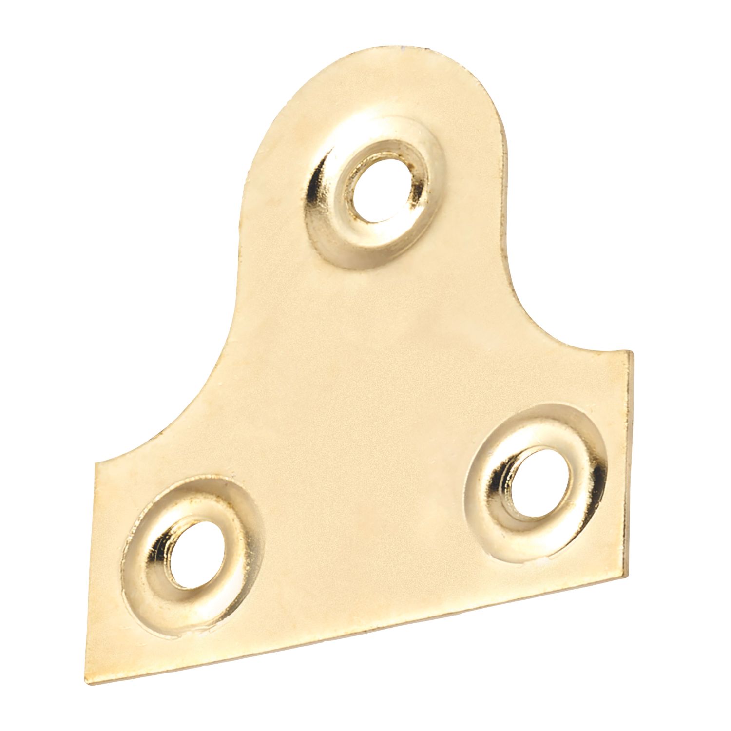 Essentials Plain Mirror Plates Electro Brass 32mm x 32mm x 32mm 10 Pack (14529)