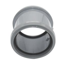 FloPlast  Push-Fit Double Socket Pipe Coupler Grey 110mm