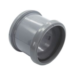 FloPlast  Push-Fit Double Socket Pipe Coupler Grey 110mm