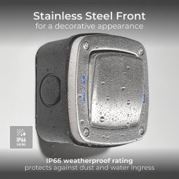 British General  IP66 20A 1-Gang 2-Way Weatherproof Outdoor Switch with LED