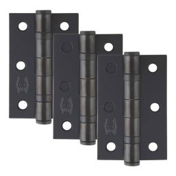 Smith & Locke Skiddaw Door Handle, Latch & Hinge Set Matt Black 6 Pcs
