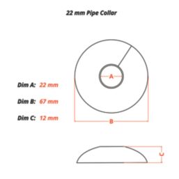 ETAL 22mm Pipe Collars Chrome 10 Pack