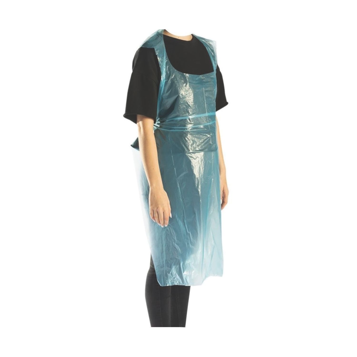 L-PRO Polythene Aprons Light Blue 200 Pack (145CJ)