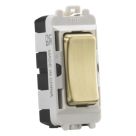 Knightsbridge  20AX Grid SP Centre Off Control Switch Brushed Brass