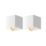Calex Falerna Outdoor Rechargeable LED Up & Down Wall Lights With PIR & Photocell Sensor White 70lm 2 Pack