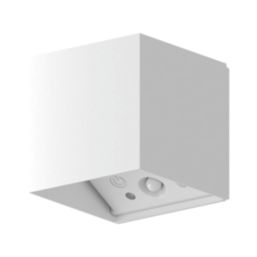 Calex Falerna Outdoor Rechargeable LED Up & Down Wall Lights With PIR & Photocell Sensor White 70lm 2 Pack