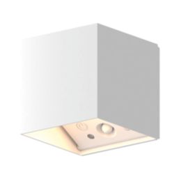 Calex Falerna Outdoor Rechargeable LED Up & Down Wall Lights With PIR & Photocell Sensor White 70lm 2 Pack