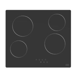 Cooke & Lewis  56cm Ceramic Hob, Hood & Splashback Black