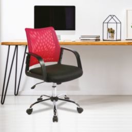 Nautilus Designs Calypso Medium Back Task/Operator Chair Raspberry