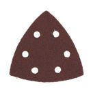 Flexovit Delta A203F 80 Grit 6-Hole Punched Multi-Material Sanding Triangles 95mm x 95mm 6 Pack